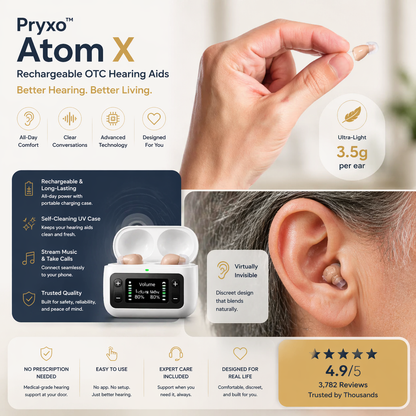 Pryxo Atom X PRO— Invisible + AI Noise Reduction