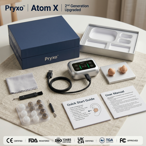 Pryxo Atom X PRO— Invisible + AI Noise Reduction